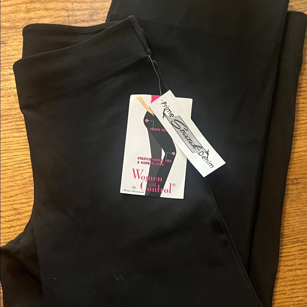 Women with Control Black Wide Leg Pants